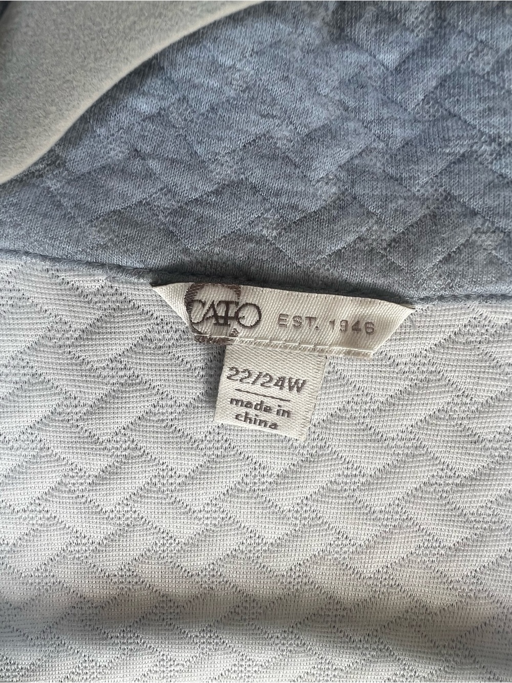 Cato Light Blue Textured Long Robe Coat - Picture 3 of 6